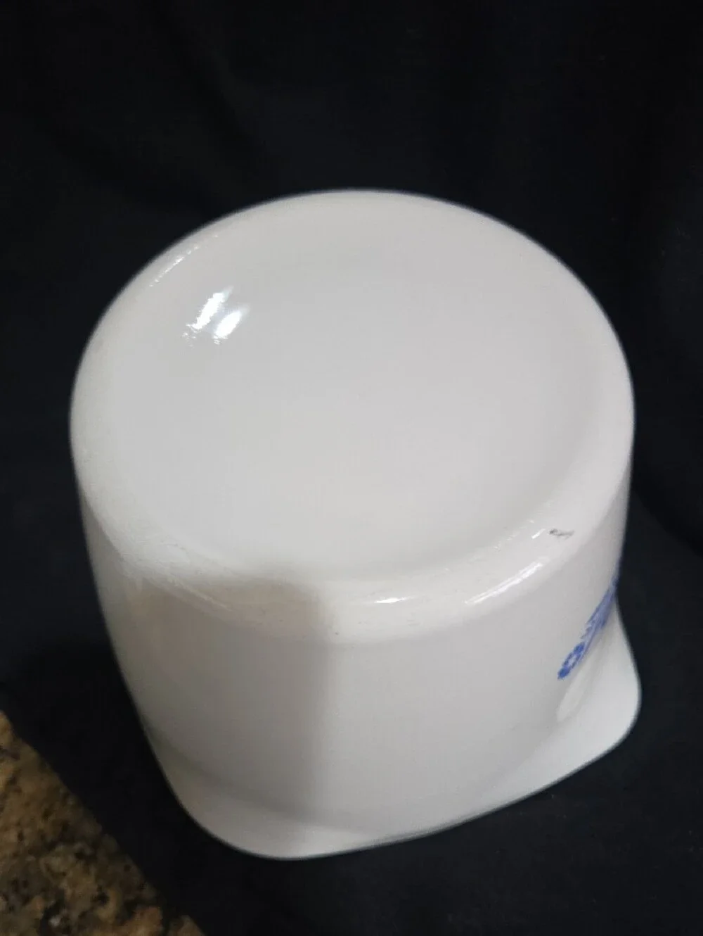 CorningWare White Saucemaker with Blue Logo